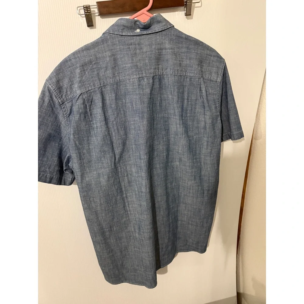 LL Bean Mens Comfort Stretch Chambray Shirt Indigo Blue XL 522578 NWT - Picture 3 of 5